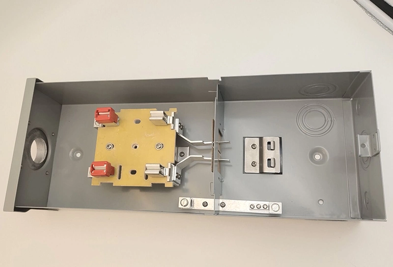 125A Single Phase 4 Jaws Meter Base Combination Electric Meter Principal with 2p Circuit Breaker