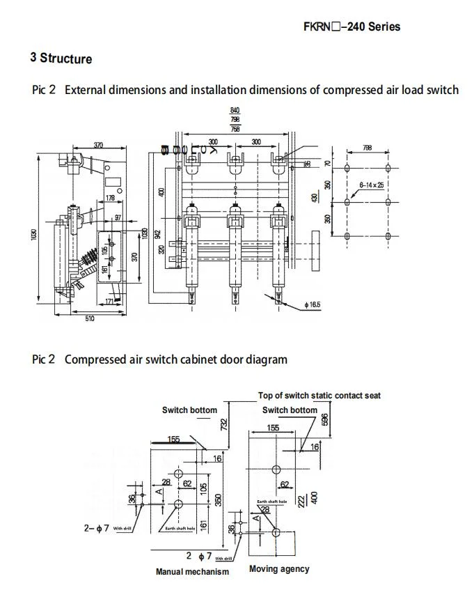 Fkn12 Series High Voltage Air Load Breaker Fuse Switch